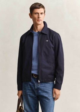 GANT - Gant ανδρικό αδιάβροχο jacket με κεντημένο λογότυπο Regular Fit - 7006602 Μπλε Σκούρο