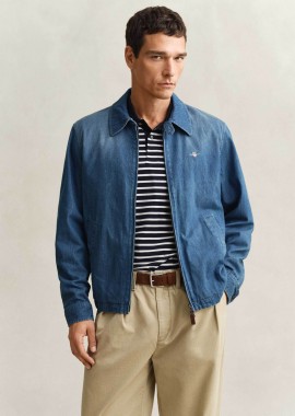 GANT - Gant ανδρικό denim jacket με κεντημένο λογότυπο Regular Fit - 7006603 Denim Blue
