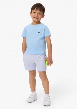 Lacoste παιδικό σορτς Ultra Dry με λογότυπο - GJ0822 Σιελ