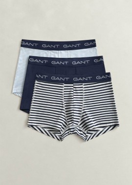 GANT - Gant σετ ανδρικά εσώρουχα trunk με λογότυπο Slim Fit (3 τεμάχια) - 902613023 Μπλε Σκούρο