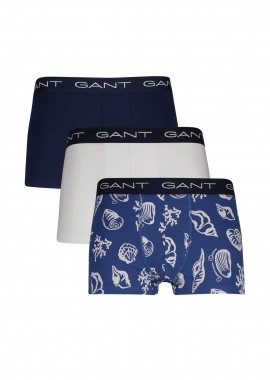 GANT - Gant σετ ανδρικά εσώρουχα trunk με λογότυπο Slim Fit (3 τεμάχια) - 902613053 Μπλε