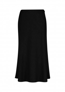 GANT - Gant γυναικεία midi φούστα ψηλόμεση με λινάρι Relaxed Fit - 4400231 Μαύρο