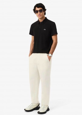 Lacoste ανδρικό παντελόνι chino με λινάρι Regular Fit - HH1972 Εκρού