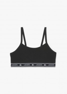 LACOSTE - Lacoste γυναικείο σουτιέν band bralette με logo tape - IF8166-00 Μαύρο