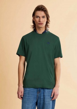 LA MARTINA - La Martina ανδρικό T-shirt με κεντημένο λογότυπο Regular Fit