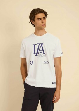 La Martina ανδρικό T-shirt με lettering Regular Fit 