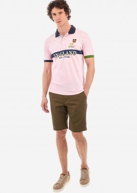 LA MARTINA - La Martina ανδρική chino βερμούδα Regular Fit - YMB008-TW417 Χακί
