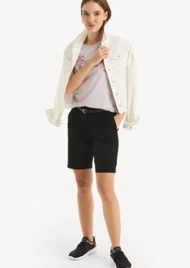Nautica γυναικεία βερμούδα chino Classic Fit - 45B702 Μαύρο