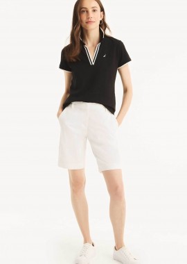 NAUTICA - Nautica γυναικεία βερμούδα chino Classic Fit - 45B702 Λευκό