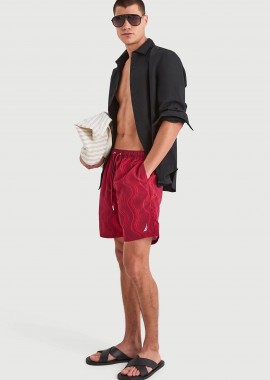 NAUTICA - Nautica ανδρικό μαγιό σορτς με all-over print και κεντημένο λογότυπο