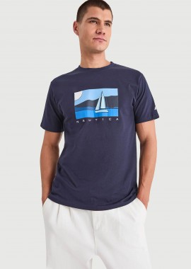 NAUTICA - Nautica ανδρικό T-shirt με graphic print