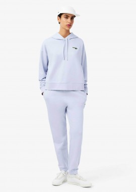 LACOSTE - Lacoste γυναικείο παντελόνι φόρμας με κεντημένο λογότυπο Straight Fit - XF7604-00 Σιελ