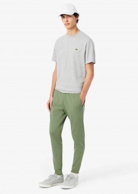 LACOSTE - Lacoste ανδρικό παντελόνι φόρμας με κεντημένο λογότυπο Slim Fit - XH9624 Πράσινο Teal