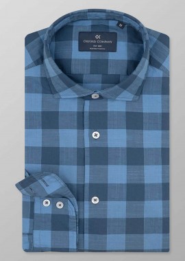 OXFORD COMPANY - Oxford Company ανδρικό sport πουκάμισο καρό Slim Fit