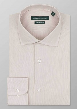 Oxford Company ανδρικό Classic πουκάμισο Regular Fit Club - M324NRZ20.01 Εκρού