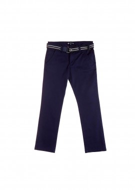 ALOUETTE - Alouette παιδικό παντελόνι chino με ζώνη (6-16 ετών) - 00913646 Μπλε Σκούρο