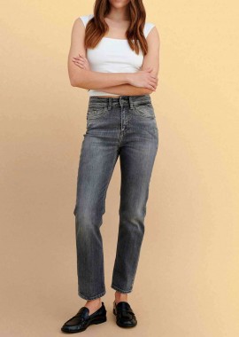 Attrattivo γυναικείο τζιν παντελόνι Skinny Fit - 9923038 Γκρι