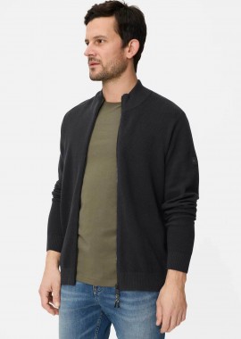 CAMEL ACTIVE - Camel Active ανδρική πλεκτή ζακέτα structured με ψηλό λαιμό Regular Fit - C261-409501-7K01 Μπλε Σκούρο