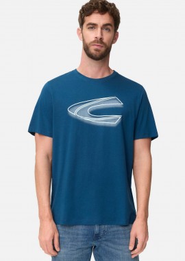CAMEL ACTIVE - Camel Active ανδρικό T-shirt με monogram print Regular Fit - C261-409700-7T02 Μπλε