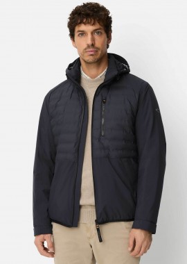 CAMEL ACTIVE - Camel Active ανδρικό αδιάβροχο μπουφάν με αποσπώμενη κουκούλα Regular Fit - C261-430974-7O66 Μπλε Σκούρο