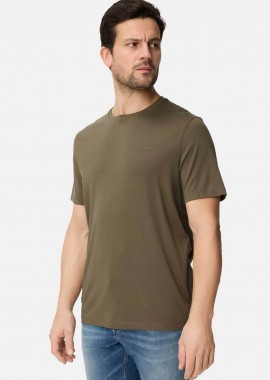 CAMEL ACTIVE - Camel Active ανδρικό T-shirt με κεντημένο monogram Regular Fit - C261NOS-409700-9T87 Λαδί
