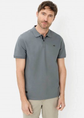 CAMEL ACTIVE - Camel Active ανδρική μπλούζα πόλο πικέ με κεντημένο monogram Regular Fit - C261-409920-7P01 Γκρι