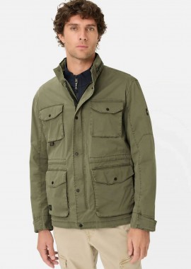CAMEL ACTIVE - Camel Active ανδρικό μπουφάν με τσέπες και κρυφή κουκούλα Regular Fit - C261-430400-7N92 Λαδί