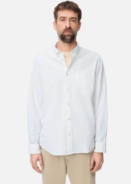 CAMEL ACTIVE - Camel Active ανδρικό πουκάμισο oxford button down με τσέπη και κεντημένο monogram Regular Fit - C261NOS-409105-9S05 Λευκό