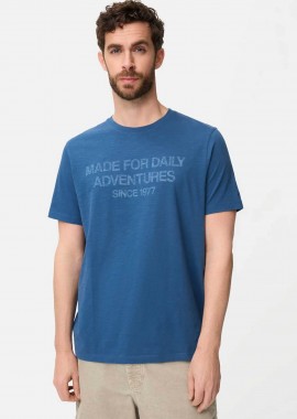 CAMEL ACTIVE - Camel Active ανδρικό T-shirt με lettering Regular Fit - C261-409700-7T54 Μπλε