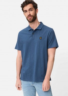 CAMEL ACTIVE - Camel Active ανδρική μπλούζα πόλο με κεντημένο monogram Regular Fit - C261-409920-7P08 Μπλε