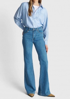 'ALE - 'ALE γυναικείο τζιν παντελόνι καμπάνα - 8923087 Denim Blue
