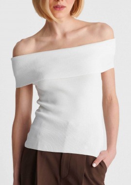 'ALE γυναικεία μπλούζα off shoulder - 8P23418 Λευκό