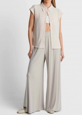 'ALE γυναικεία παντελόνα μονόχρωμη Loose Fit - 8923042 Εκρού