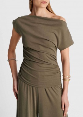 'ALE γυναικεία μπλούζα off shoulder - 8923039 Χακί