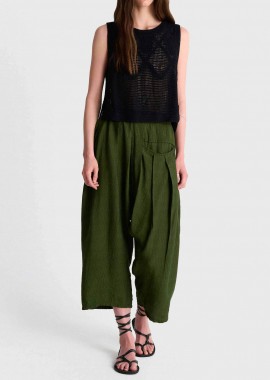 'ALE - 'ALE γυναικεία παντελόνα μονόχρωμη Loose Fit - 8921121 Κυπαρισσί