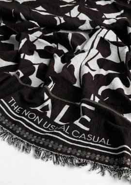 'ALE γυναικεία πετσέτα θαλάσσης με all-over print - 8S24033 Ασπρόμαυρο