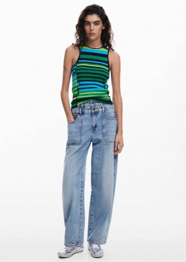 DESIGUAL - Desigual γυναικείο τοπ με ριγέ σχέδιο