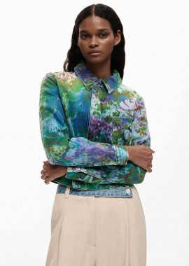 DESIGUAL - Desigual γυναικείo denim jacket με floral κεντήματα