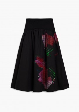 DESIGUAL - Desigual γυναικεία midi φούστα με floral print Regular Fit