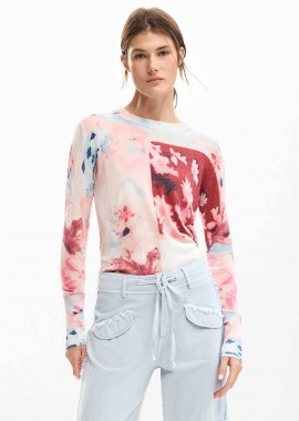 Desigual γυναικεία μπλούζα με floral print Regular Fit 