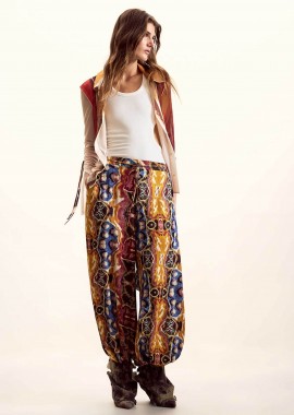 DESIGUAL - Desigual γυναικείo παντελόνι με all-over print Regular Fit