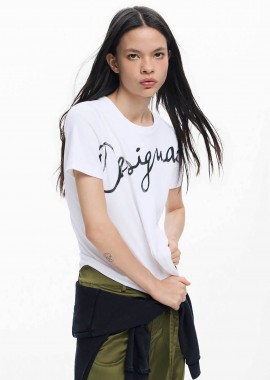 DESIGUAL - Desigual γυναικείo T-shirt με λογότυπο Regular Fit