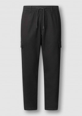 PEPE JEANS - Pepe Jeans ανδρικό παντελόνι cargo με λογότυπο Regular Fit - PM211725 Μαύρο