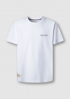 Pepe Jeans ανδρικό T-shirt μονόχρωμο με logo print 