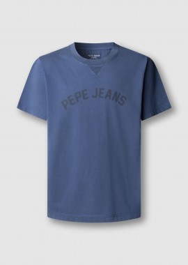 PEPE JEANS - Pepe Jeans ανδρικό T-shirt μονόχρωμο με logo print