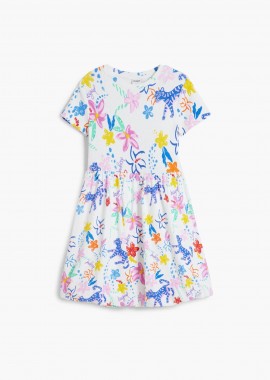 DESIGUAL - Desigual παιδικό φόρεμα με all-over print - 25SGVK03 Λευκό