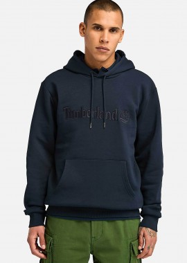Timberland ανδρική μπλούζα φούτερ με κουκούλα και κεντημένο λογότυπο Regular Fit - TB0A6VFJ4331 Μπλε Σκούρο