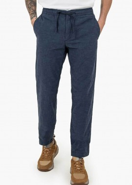 Timberland ανδρικό παντελόνι jogger με ελαστική μέση Regular Tapered Fit - TB0A2F6BB681 Μπλε Σκούρο