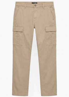 TIMBERLAND - Timberland ανδρικό παντελόνι cargo twill Straight Fit - TB0A2PG9Y941 Μπεζ
