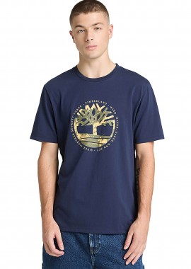 Timberland ανδρικό T-shirt με tree logo print Regular Fit 